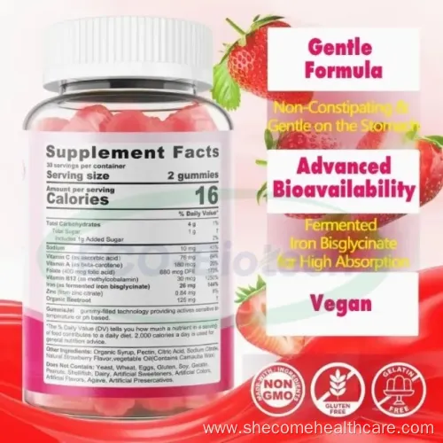Vegan Iron Gummies for Health Support
